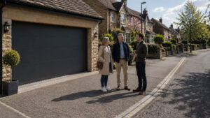 Neighbours Talking on Driveway