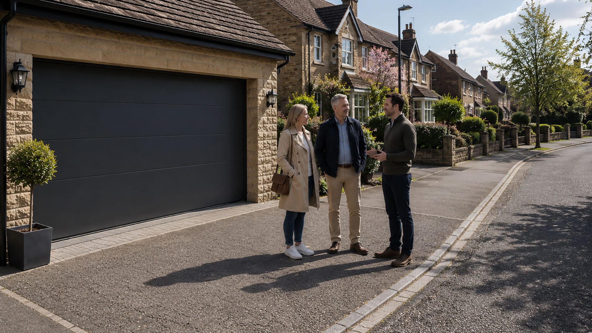 Neighbours Talking on Driveway